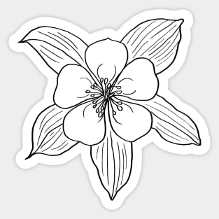 Colorado State Flower : Rocky Mountain Columbine Sticker